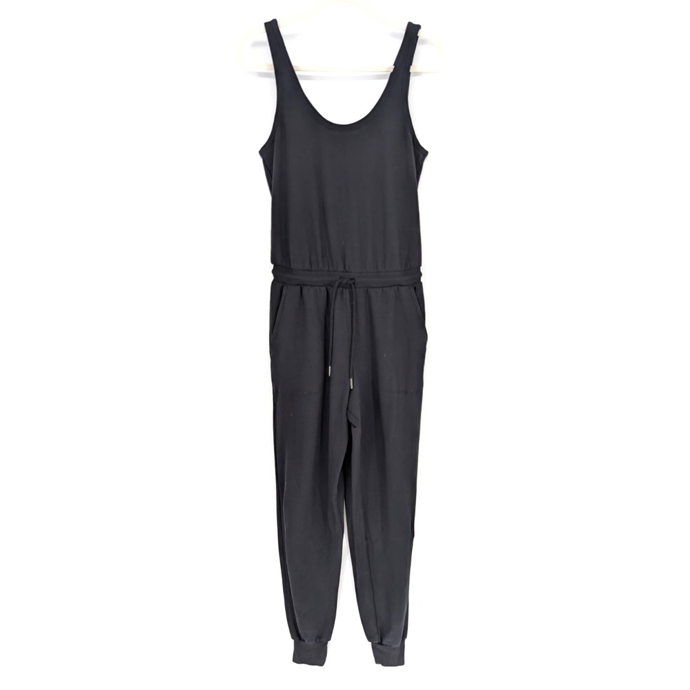 Athleta Balance Jumpsuit Black XS Athleisure Lounge Everyday Comfy Minimalist